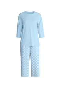 CALIDA - Damen 3/4-Pyjama Lovely Nights - 399 HYDRANGEA BLUE