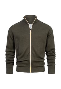 KRONSTADT - Strickjacke KSErik Zip - Black