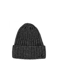 CAPO - Strickmütze, Alpaka-Mix Fleecestreifen - beige