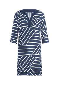 BETTY BARCLAY - Jerseykleid mit 3/4 Arm - Blau/Weiß