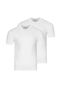 RAGMAN - T-Shirt, 2er-Pack, Regular-Fit, für Herren - 006 WEISS
