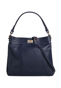 Samantha Look - Shopper Echt Leder, Made In Italy - blau