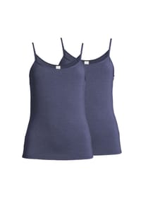 Nina von C. - Spaghetti Top 2er Pack Light & Easy - Denim melange