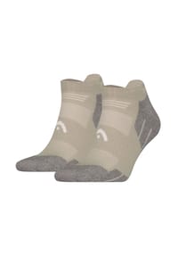 HEAD® - Unisex Sneaker-Wandersocken, 2er Pack - Hiking All Climates Sneaker 2P, Sportsocken, Logo - Grau