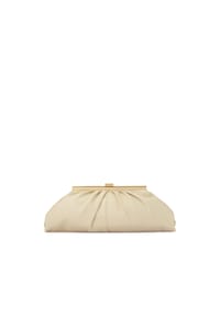 Kazar - Gelegentliche Clutch-Tasche aus cremefarbenem Leder - Creme