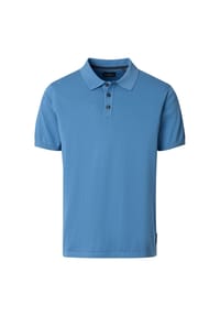 CASAMODA - Herren Polo-Shirt uni Basic Circular Knit - Blau