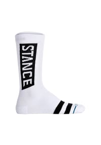 STANCE - Unisex Socken - OG Crew, Logo, Crew Socken mit Streifen - Schwarz