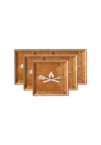 Ritzenhoff & Breker Dessertteller Rusty 21 x 21 cm 6er Set braun - RUSTY - braun