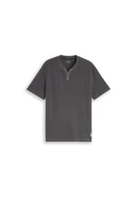 TOM TAILOR - T-Shirt Serafino, Garment-Dye, für Herren - 10318 D.DUCK BLUE