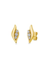 MONCARA - Damen Ohrstecker, 585er Gold, 6 Diamanten zus. ca. 0,25 Karat - Gelbgold