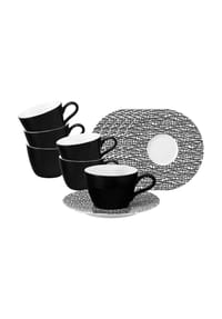 Seltmann Weiden Kaffeetassen mit Untertassen Life Fashion 240 ml 6er Set - LIFE - blau