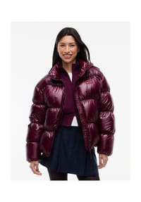 TOMMY Jeans - Steppjacke, Stehkragen, für Damen - V11  PURPLE