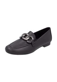 remonte® - Slipper, Leder, Blockabsatz, für Damen - SCHWARZ/SCHWARZ