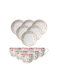 Ritzenhoff & Breker Espressotassen mit Untertassen Shanti 80 ml 6er Set bunt - SHANTI - bunt