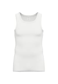 AMMANN - Doppelripp 433 Tan-Top, breite Träger, für Herren - 1 WEISS