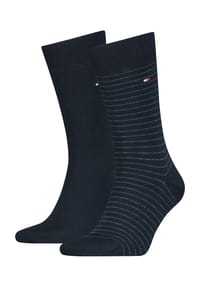 TOMMY HILFIGER - Classic Socken, 2er-Pack, Rippbündchen, für Herren - 043 LIGHT BLUE MELANGE
