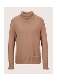 MADELEINE - Rollkragen-Pullover mit Tasche - caramel / melange