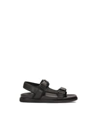 kazar - Herrensandalen aus Leder mit verstellbaren Riemen - Schwarz