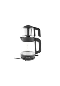 mulex® - Mulex Tee Express 2-in-1 Teekocher & Wasserkocher aus Glas - 1L + - Grau 38 x 16 cm