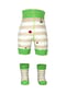 ROGO Strickleggings Sommer Set grüne Wiese mit Ringel--Muster Bild 1