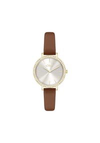 s.Oliver - Armbanduhr Small Modern Shine - braun