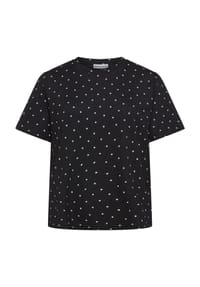 MANGUUN - Sweatshirt, Rundhalsausschnitt, für Damen - 1 SCHWARZ/ PUNKTE
