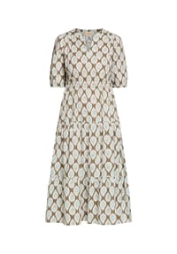 CARTOON - Volantkleid, Split-Neck, für Damen - 5881 KHAKI/BLUE