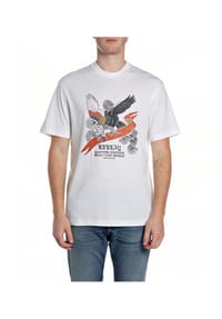 REPLAY - T-Shirt, Baumwolle, für Herren - 011 NATURAL WHITE