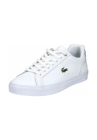 LACOSTE - Leder Sneaker - Weiß/Gold