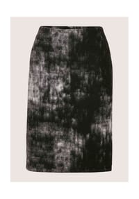 MADELEINE - Bleistiftrock aus Woll-Jacquard - schwarz / weiß