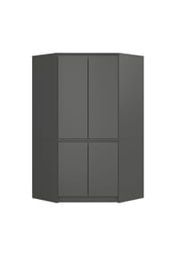 Akord - Eckkleiderschrank S100 mit 4 Türen und 6 Einlegeböden - artisan-eiche