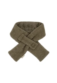 maximo® - GOTS MINI-Steckschal, Wollfleece, Jerseyfutter - braunmeliert