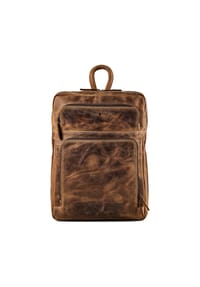 GREEN BURRY Vintage - Vintage Daypack Leder 44 cm Laptopfach - braun