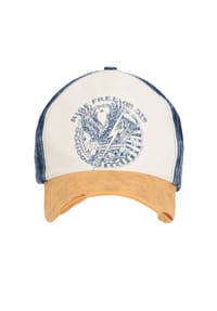 KING KEROSIN - Trucker Cap mit Biker Druck Ride Free Or Die - blue