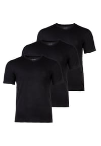 BOSS - T-Shirt, 3er-Pack, V-Ausschnitt, für Herren - 001 BLACK