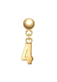 GLANZSTÜCKE MÜNCHEN - Glanzstücke München Charm Ziffer 4 Sterling Silber 50084170 - gelbgold