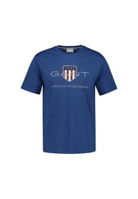 GANT - Herren T-Shirt - REGULAR ARCHIVE SHIELD, Rundhals, kurzarm, Baumwolle, Print - Blau