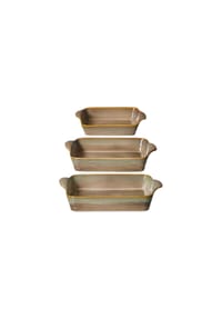 Ritzenhoff & Breker Auflaufformen-Set eckig Tortosa 3er Set braun - TORTOSA - 