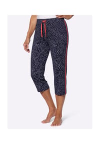 SIEH AN! - 7/8-Freizeithose - marine-steingrau-bedruckt
