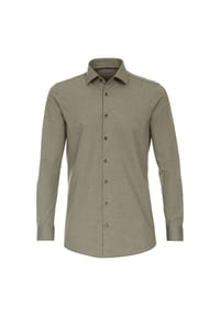 VENTI - Herren Businesshemd uni Body Fit - Dunkelblau