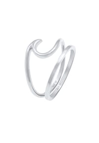 elli. - Ring 2Er Set Wave Welle Bandring Basic 925 Silber - Gold