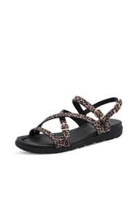 Tamaris - Riemchensandalen, Leder, für Damen - 360 LEOPARD