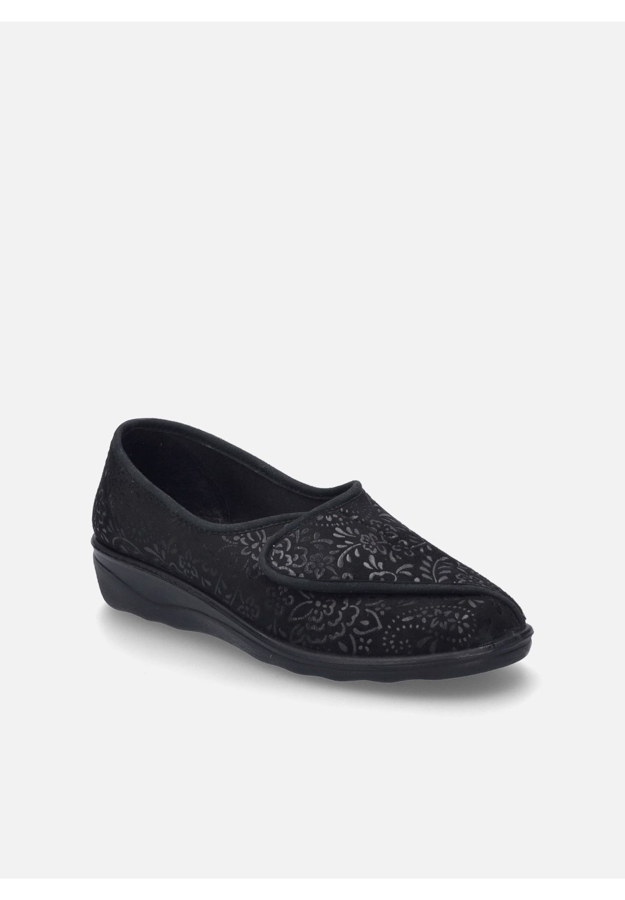 Seibel Pantoffeln "Nice 104", Klettverschluss, Floral, FüR Damen, Schwarz, 38