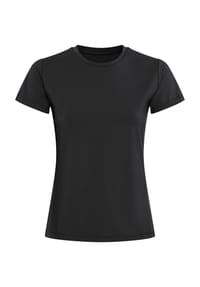MANGUUN - T-Shirt, Rundhals, für Damen - 1 SCHWARZ