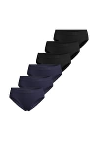-con-ta- - Hüftslip 6er Pack Feinripp - Beige / schwarz