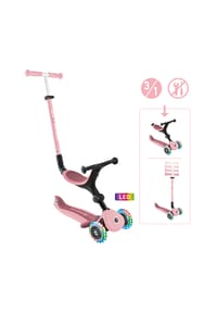 GLOBBER - GO-UP ACTIVE LIGHTS pastellrosa-rosa, mit Leuchtrollen - rosa