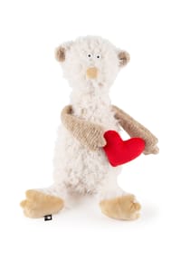sigikid® - Kuscheltier Happy Valentines Ach Good mit Herz BeastsTown ,  für Kinder und Erwachsene - weiß