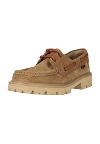 CLARKS® - Schnürschuhe Cleyhill Boat mit strapazierfähiger Sohle - 5232A Dark Sand Combi