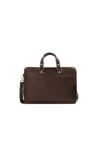 Kazar - Große braune Lederhandtasche mit Alterungseffekt - Braun