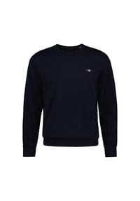 GANT - Herren Strickpullover - CLASSIC COTTON C-NECK, Rundhals, Baumwolle, Regular Fit - Dunkelblau